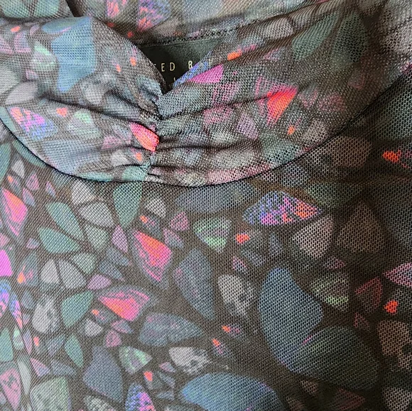 TED BAKER London Kamill Mesh Top In Black Size M - Picture 5 of 11